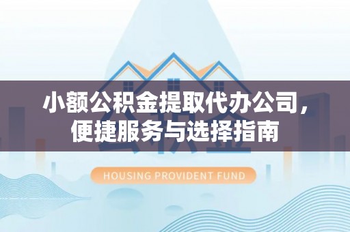 隆德小额公积金提取代办公司，便捷服务与选择指南